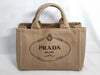 PRADA Canapa Canvas 2-Way Handbag, Beige, B2439G