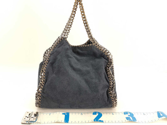 Stella McCartney Falabella Faux Leather Chain Shoulder Bag Navy Tote Bag