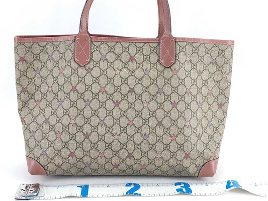 GUCCI GG Supreme Tote Bag, Beige, 309498, with Pouch