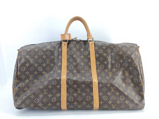 LOUIS VUITTON Monogram Keepall Bandouliere 60 M41412 VI0954 Brown Boston Bag 