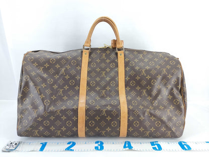 LOUIS VUITTON Monogram Keepall Bandouliere 60 M41412 VI0954 Brown Boston Bag 