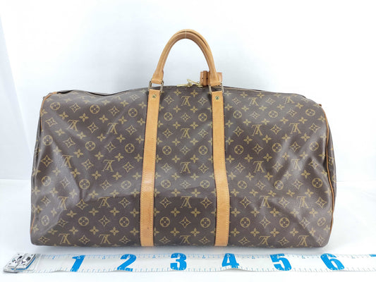 LOUIS VUITTON Monogram Keepall Bandouliere 60 M41412 VI0954 Brown Boston Bag 