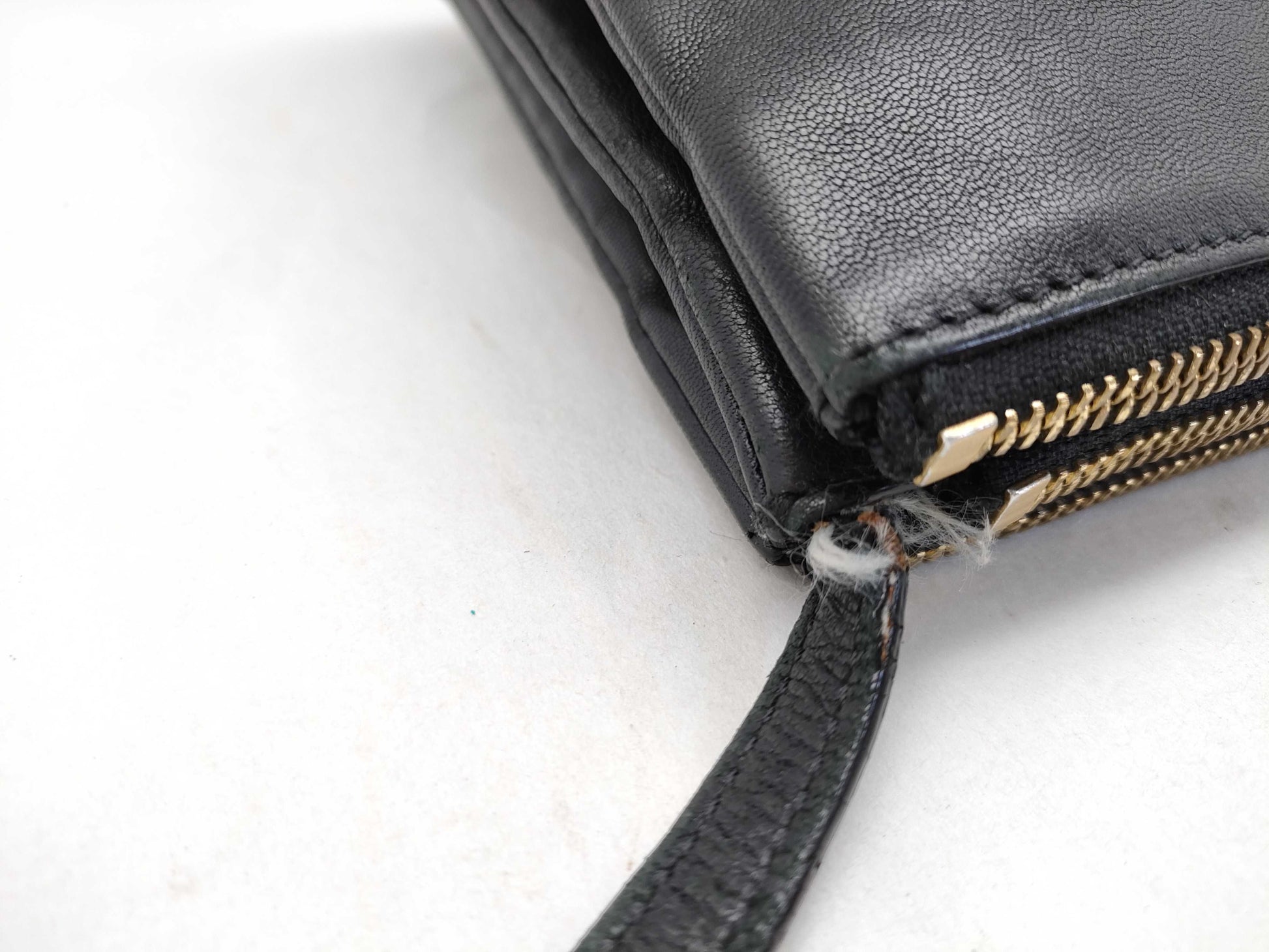 CELINE Trio Leather Shoulder Bag in Black