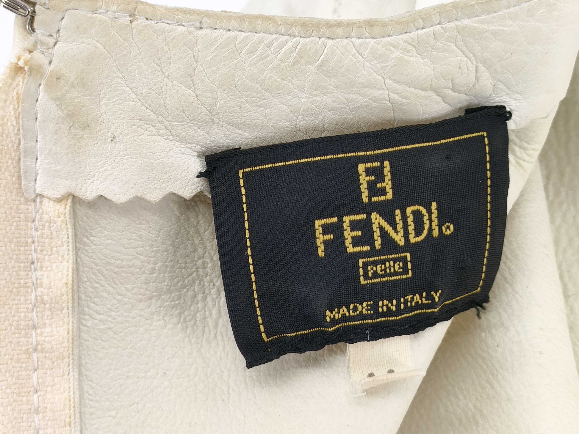 FENDI Leather Shirt Logo Tops