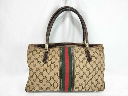 GUCCI GG Canvas Tote Bag Gucci GG Tote Bag