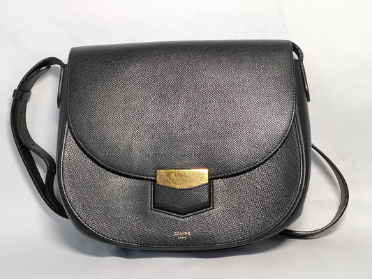 CELINE Trotter Shoulder Bag, Black