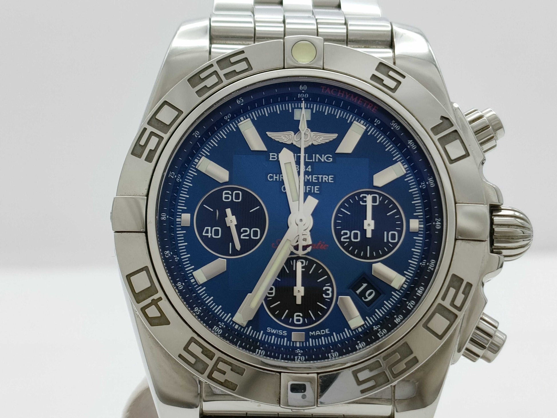 BREITLING AB0110 3074065 Automatic Blue Dial Men's Watch
