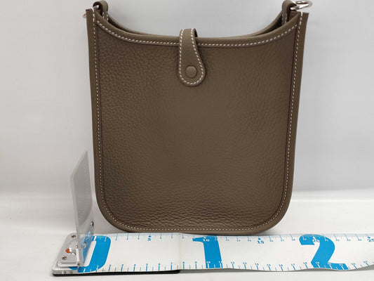 HERMES Evelyn TPM W Stamp Etoupe Shoulder Bag