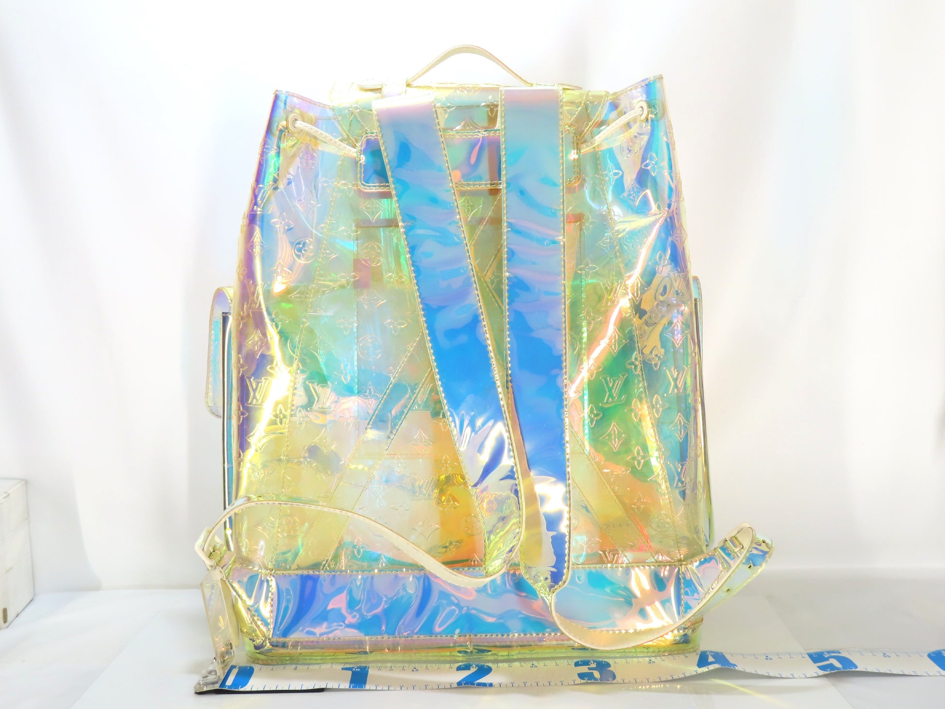 LOUIS VUITTON Prism Christopher GM M44766 RI1189 Clear RFID-enabled Backpack