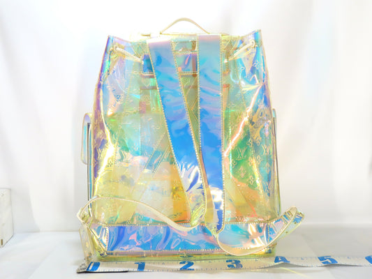 LOUIS VUITTON Prism Christopher GM M44766 RI1189 Clear RFID-enabled Backpack