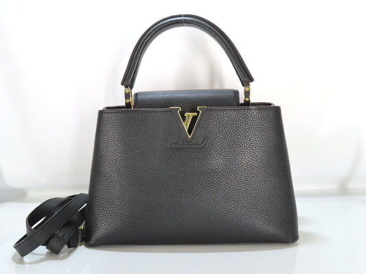 LOUIS VUITTON Parnassus Capucines PM M42259 Black Handbag