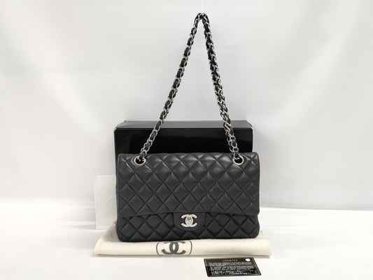 CHANEL CHANEL Matelasse 25 Lambskin Black Shoulder Bag 19698765