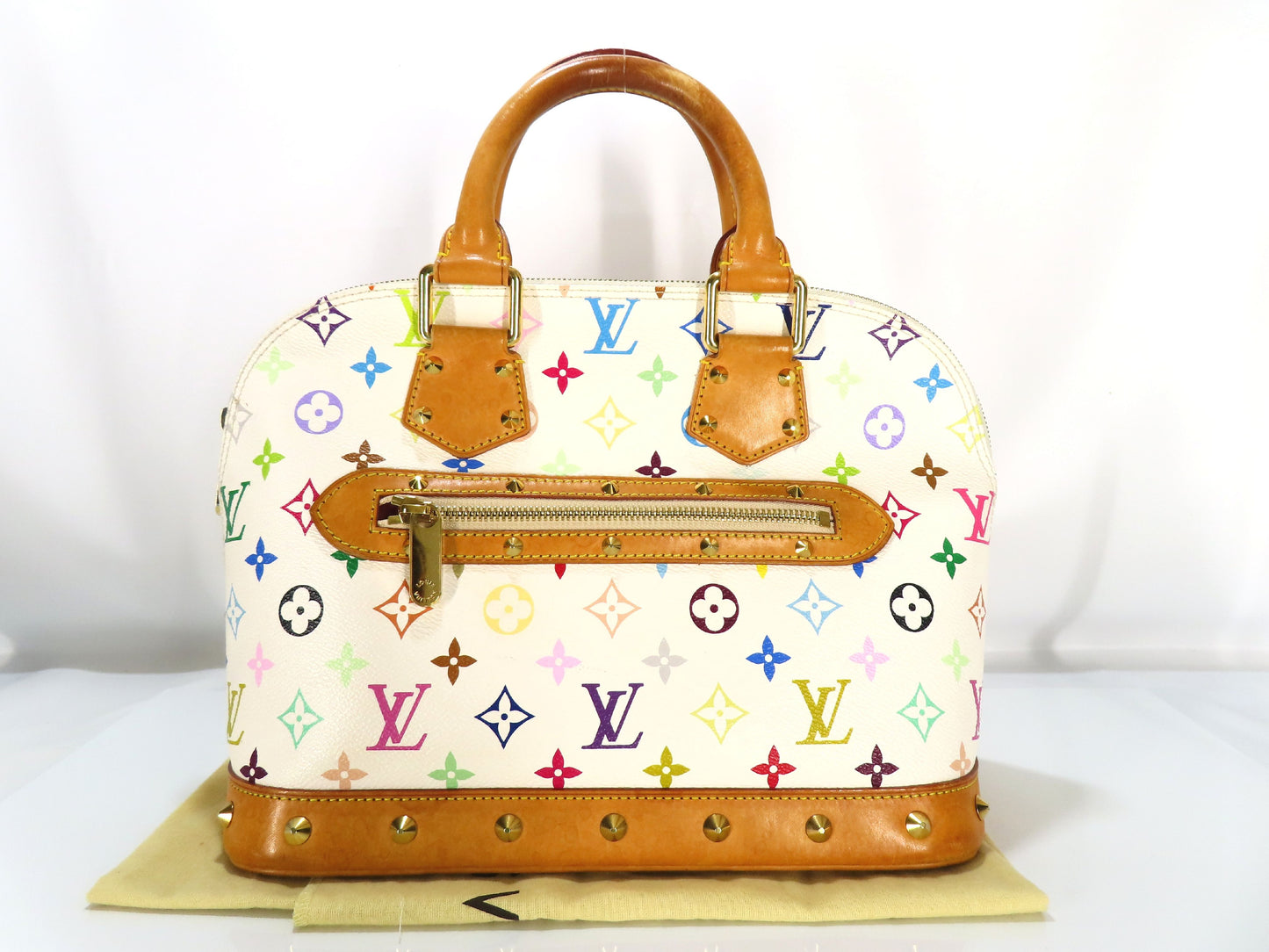 LOUIS VUITTON Monogram Multicolore Alma M92647 FL0094 White Handbag