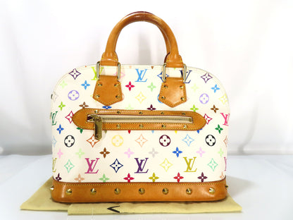 LOUIS VUITTON Monogram Multicolore Alma M92647 FL0094 White Handbag