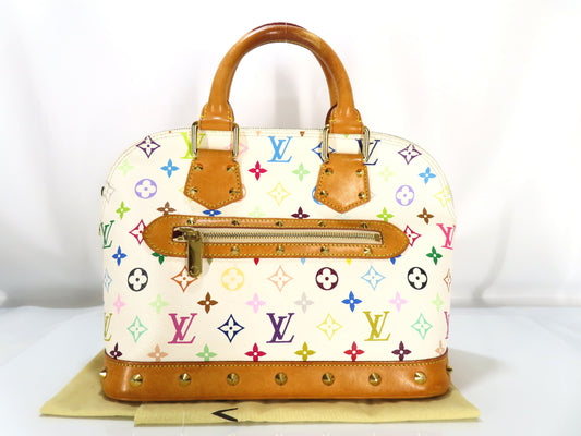 LOUIS VUITTON Monogram Multicolore Alma M92647 FL0094 White Handbag