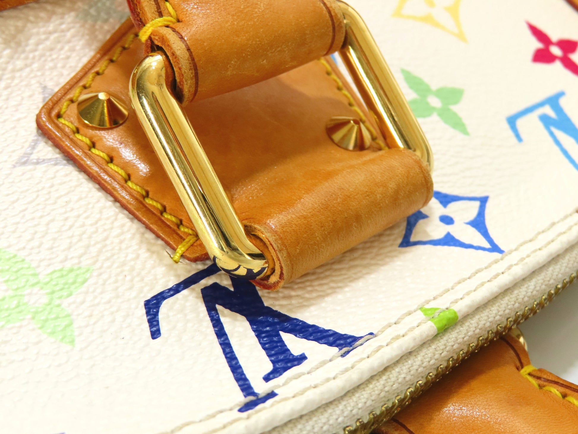 LOUIS VUITTON Monogram Multicolore Alma M92647 FL0094 White Handbag