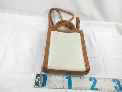 CELINE Mini Vertical Cabas Canvas and Leather 2-Way Shoulder Bag