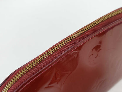 LOUIS VUITTON Vernis Cosmetic Pouch, Red, M91496 CA1172, Louis Vuitton Pouch