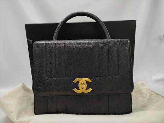CHANEL Mademoiselle Caviar Skin Handbag