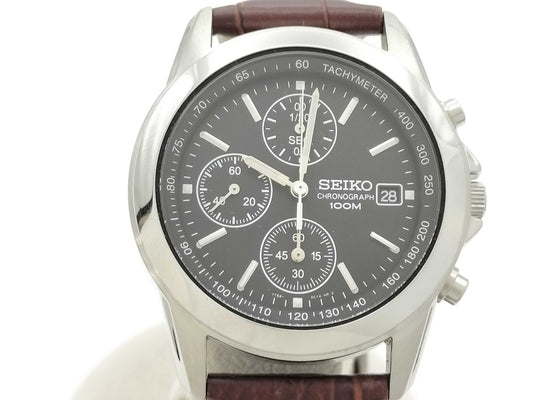 SEIKO 7T92-0CW0 8N0054 Black Dial Quartz Men's Watch