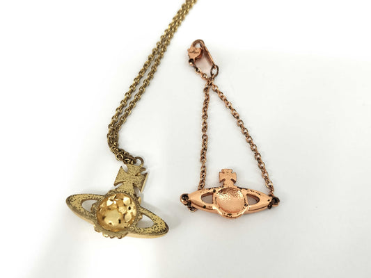 Vivienne Westwood Gold GP Stone Necklace Set of 2