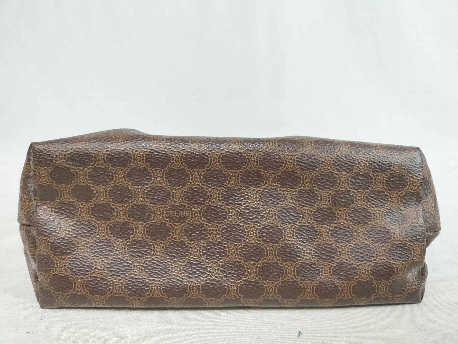CELINE Macadam Brown Clasp Second Pouch Clutch Bag Pouch