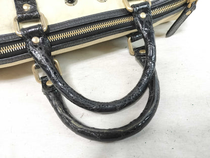 GUCCI GG Supreme Floral PVC and Leather Mini Boston Handbag 