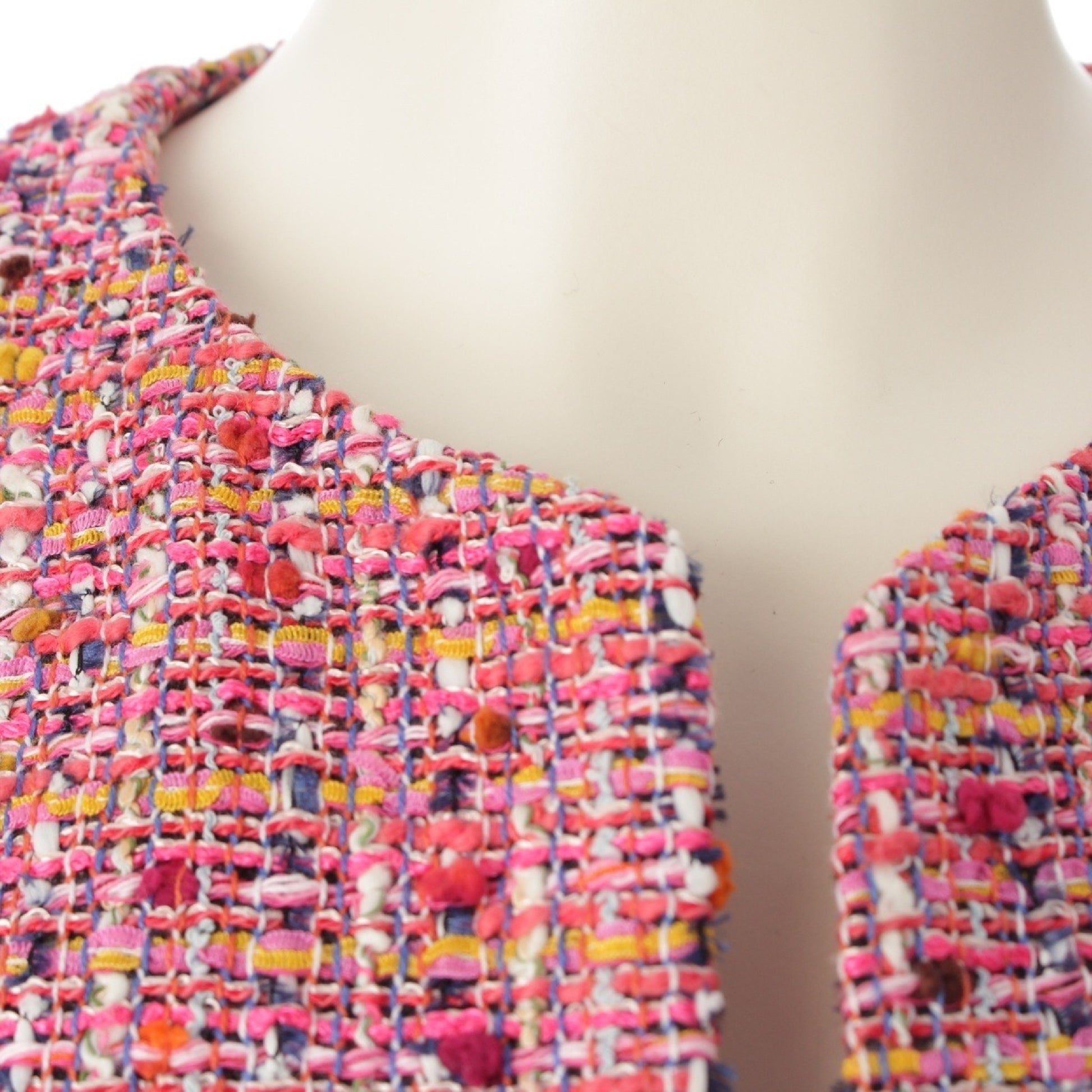 YOKO CHAN Tweed Jacket YCJ-119-046 Pink Yoko Chan Size 38 Jacket