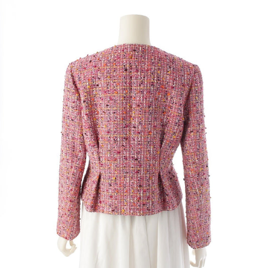 YOKO CHAN Tweed Jacket YCJ-119-046 Pink Yoko Chan Size 38 Jacket