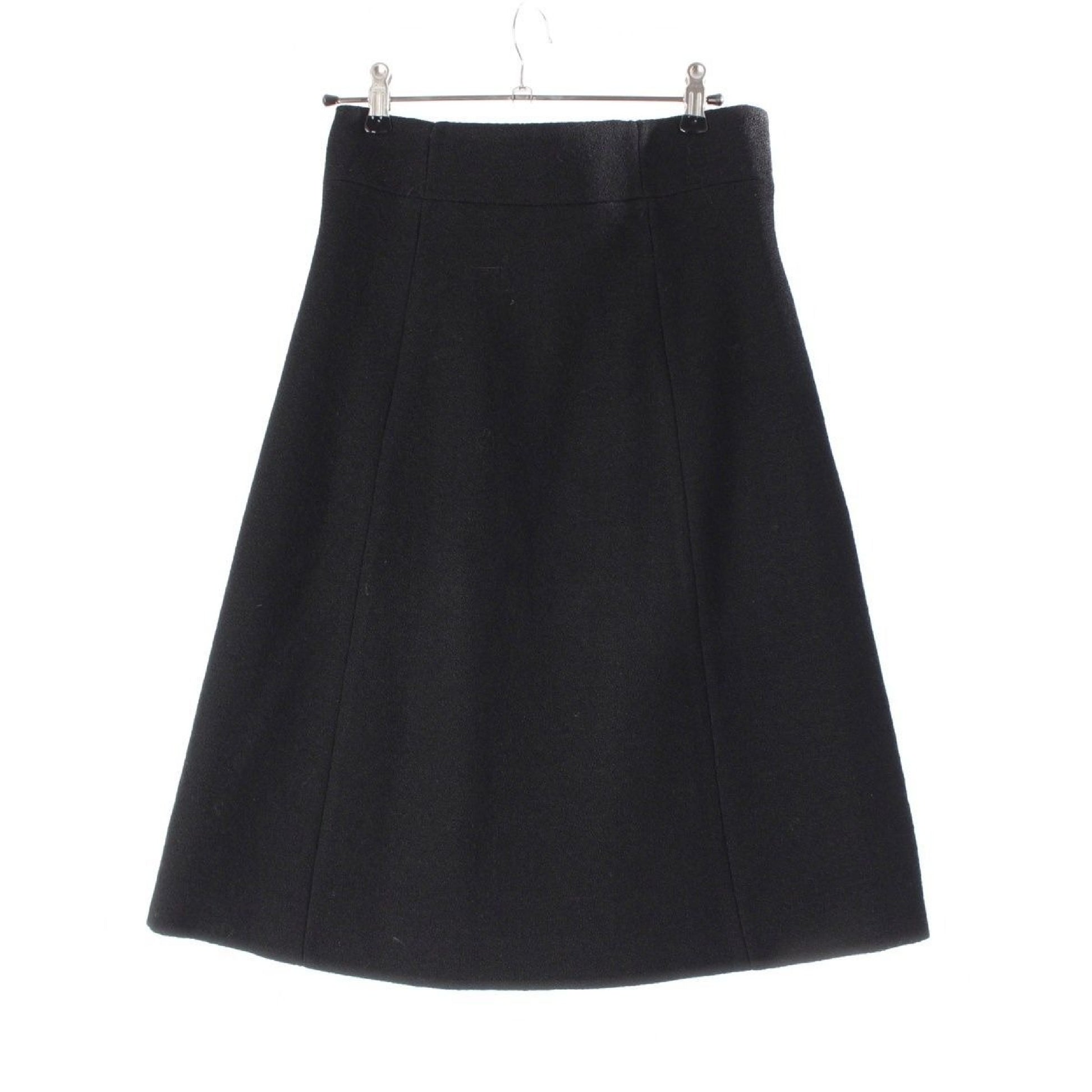 GUCCI Y2K Wool Giannini Big Button Skirt Black Size 36