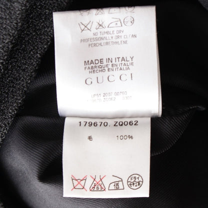 GUCCI Y2K Wool Giannini Big Button Skirt Black Size 36