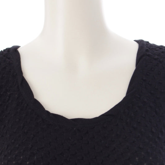 ISSEY MIYAKE ISSEY MIYAKE Heart Pattern Tank Top HA31JJ236 Black 2 Tops
