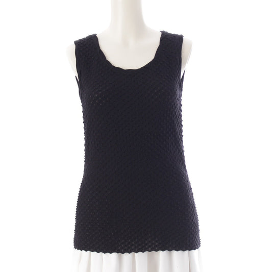 ISSEY MIYAKE ISSEY MIYAKE Heart Pattern Tank Top HA31JJ236 Black 2 Tops