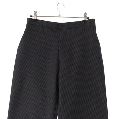Yohji Yamamoto Wool Side Button Striped Slacks Pants YN-P08-102-1 Black Pants