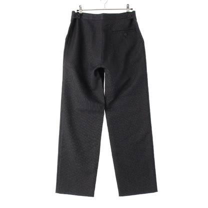Yohji Yamamoto Wool Side Button Striped Slacks Pants YN-P08-102-1 Black Pants