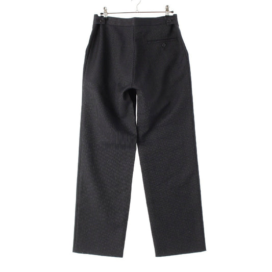 Yohji Yamamoto Wool Side Button Striped Slacks Pants YN-P08-102-1 Black Pants