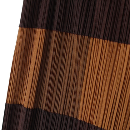 PLEATS PLEASE PLEATS PLEASE PLEATS PLEASE ISSEY Check Wide Pants PP03-JF501 Yellow Brown Pleats Please Issey Miyake 4 Pants