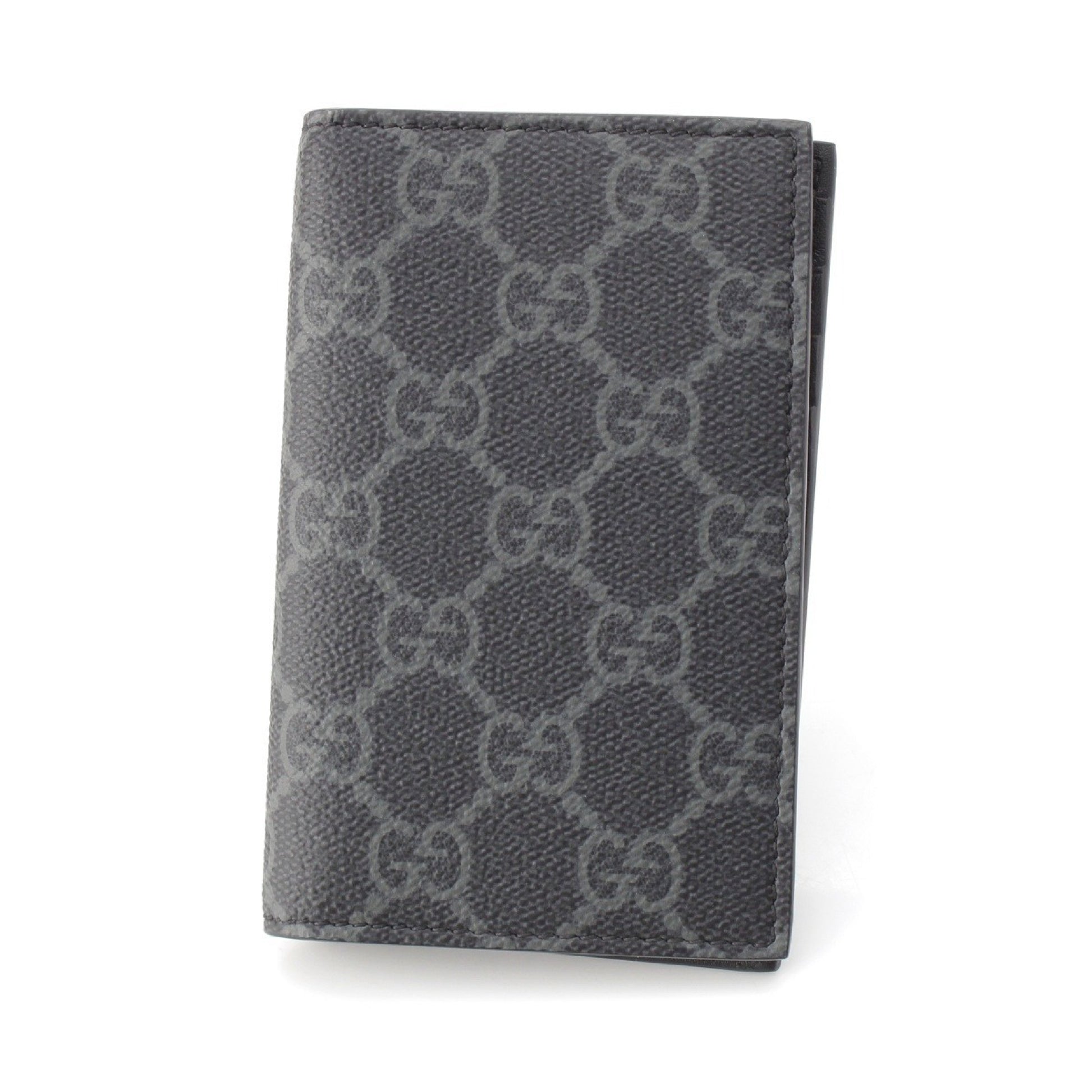 GUCCI Coated Fabric GG Emblem 821209 Black Card Case/Pass Case/Business Card Holder