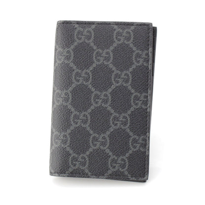 GUCCI Coated Fabric GG Emblem 821209 Black Card Case/Pass Case/Business Card Holder