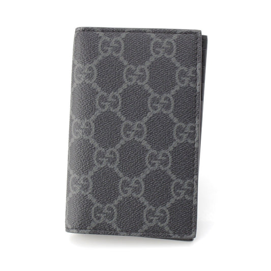 GUCCI Coated Fabric GG Emblem 821209 Black Card Case/Pass Case/Business Card Holder