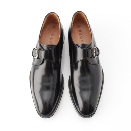 REGAL 813R Leather Single Monk Strap Dress Shoes, Black, with Shoe Tree, Size 24 1/2, Business Shoes