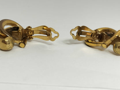 CELINE Earrings with Logo, Gold
