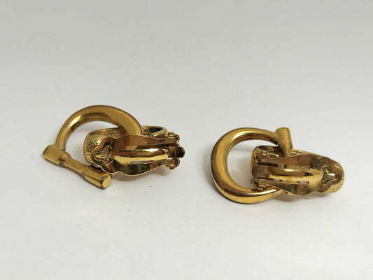 CELINE Earrings with Logo, Gold