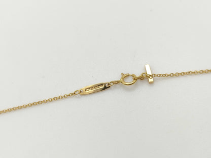 Tiffany & Co. T Smile Mini Diamond Necklace in Yellow Gold and Au750, 2.3g 