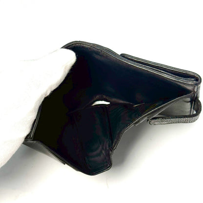 CHANEL Coco Mark Caviar Skin Compact Wallet Black 4554397 Wallet
