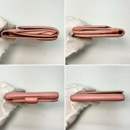 CHANEL Caviar Leather Bi-fold Compact Wallet Pink 8921726 Wallet