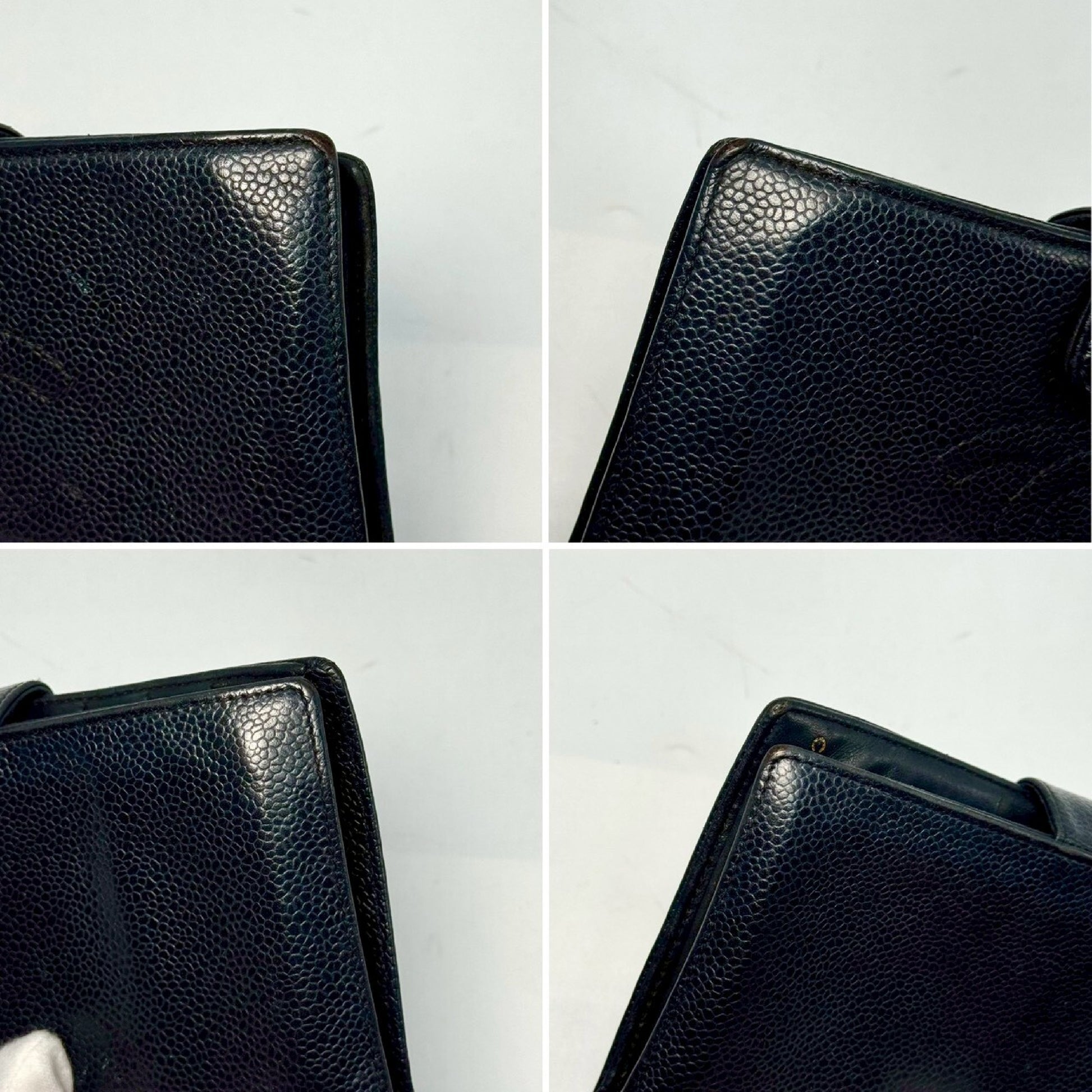 CHANEL Caviar Skin Coco Mark Clasp Bifold Long Wallet Black 11235984 Wallet