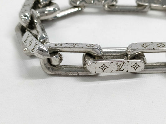 LOUIS VUITTON Louis Vuitton Monogram Chain Bracelet, Size M, M00308, Box and Case Included, Bracelet/Bangle
