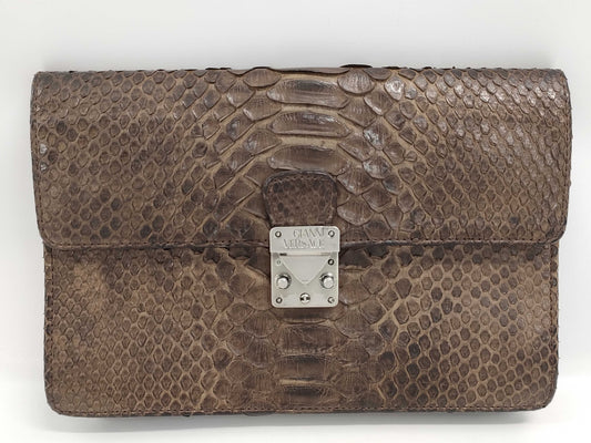 VERSACE GIANNI VERSACE Old Versace Python Clutch Bag Second Bag