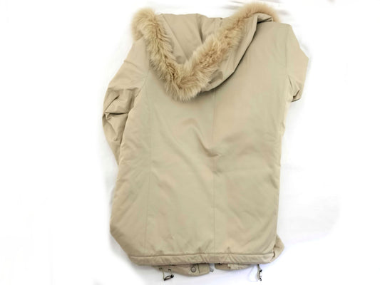 BURBERRY Fur Down Jacket Nova Check Coat